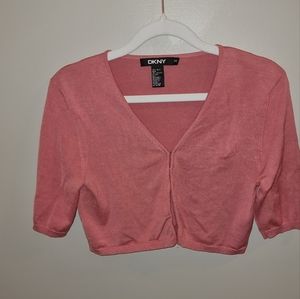 DKNY Coral shirt sleeved shrug/sweater